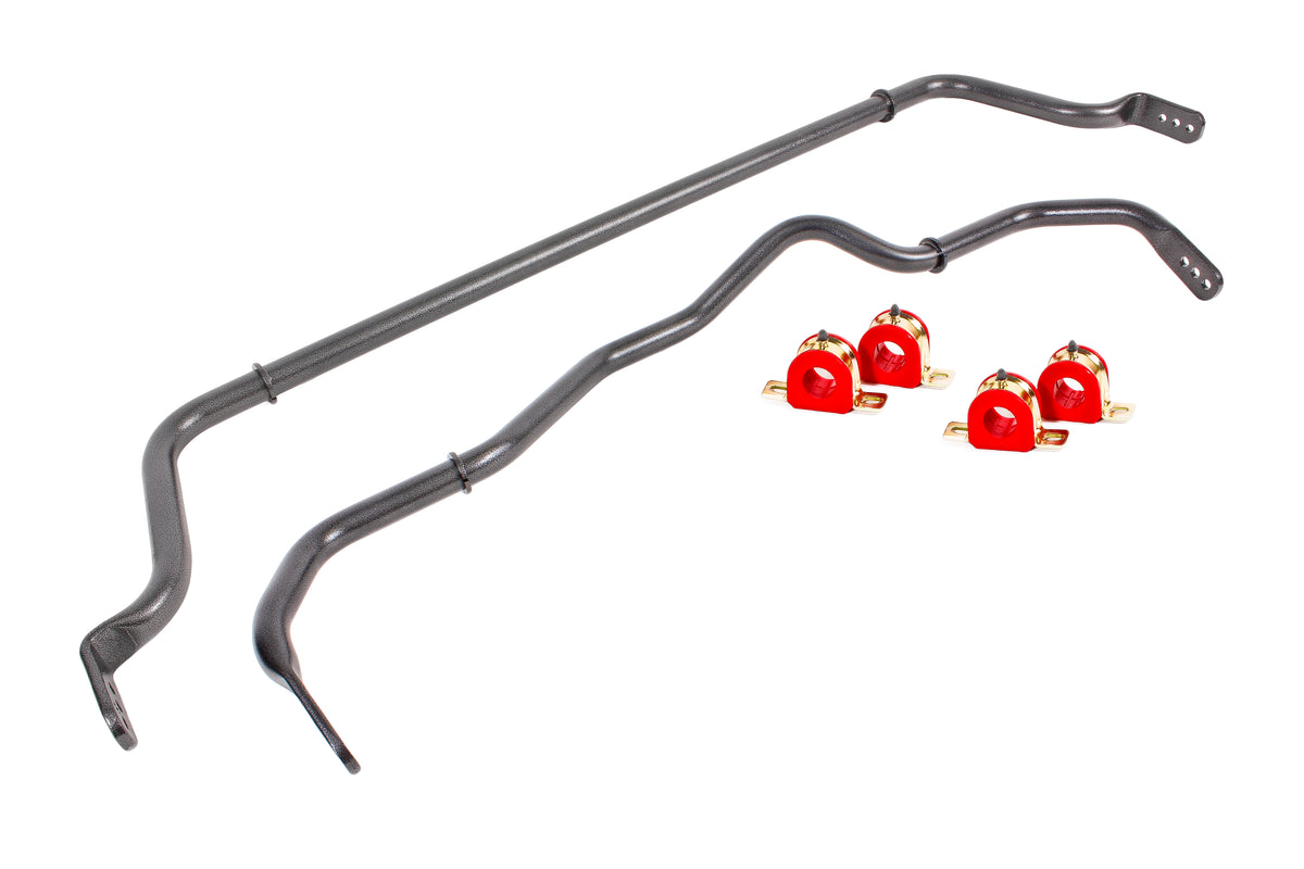 BMR 16-18 Chevy Camaro Sway Bar Kit w/ Bushings - Black Hammertone - SB052H