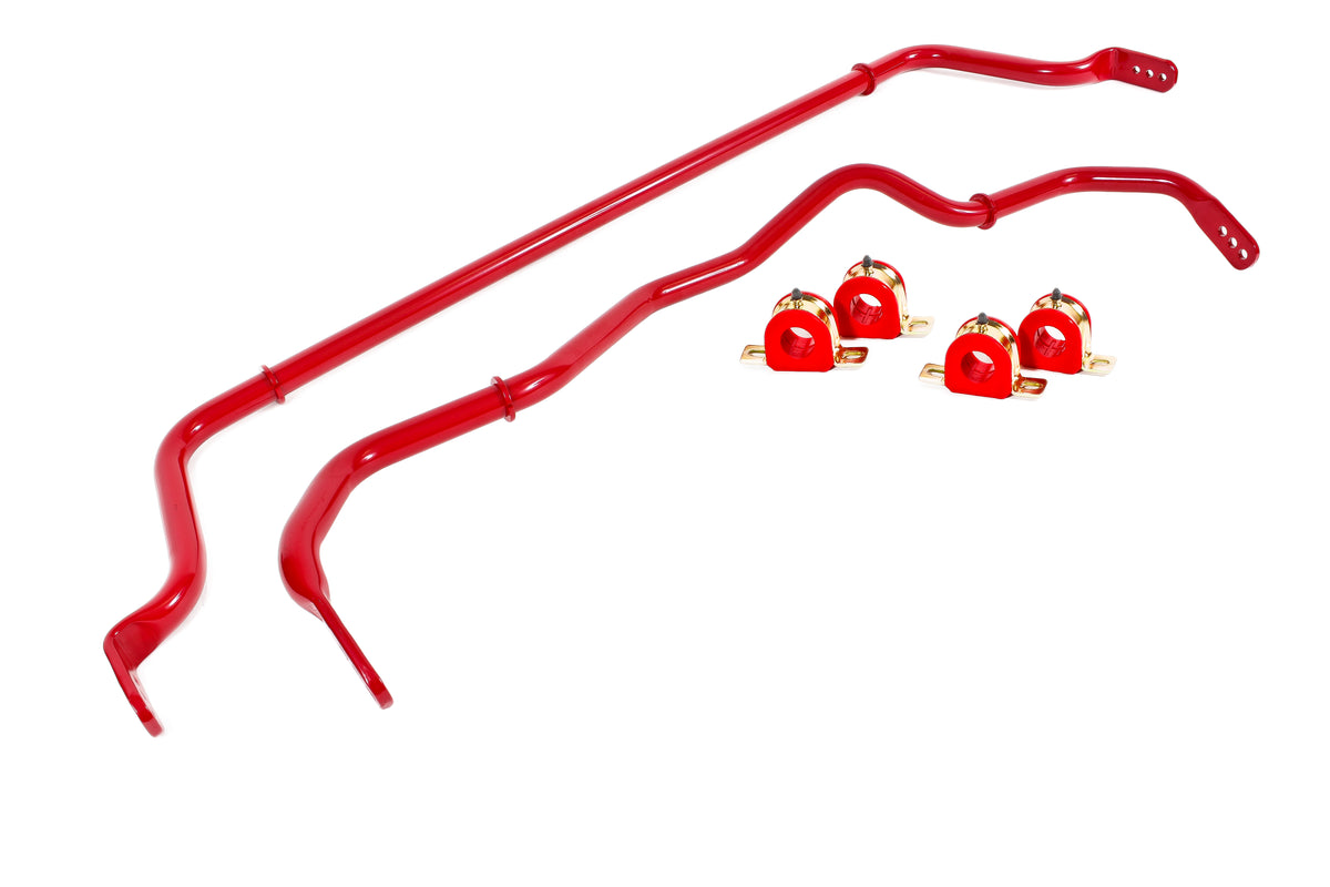 BMR 16-17 6th Gen Camaro Front & Rear Sway Bar Kit w/ Bushings - Red - SB052R
