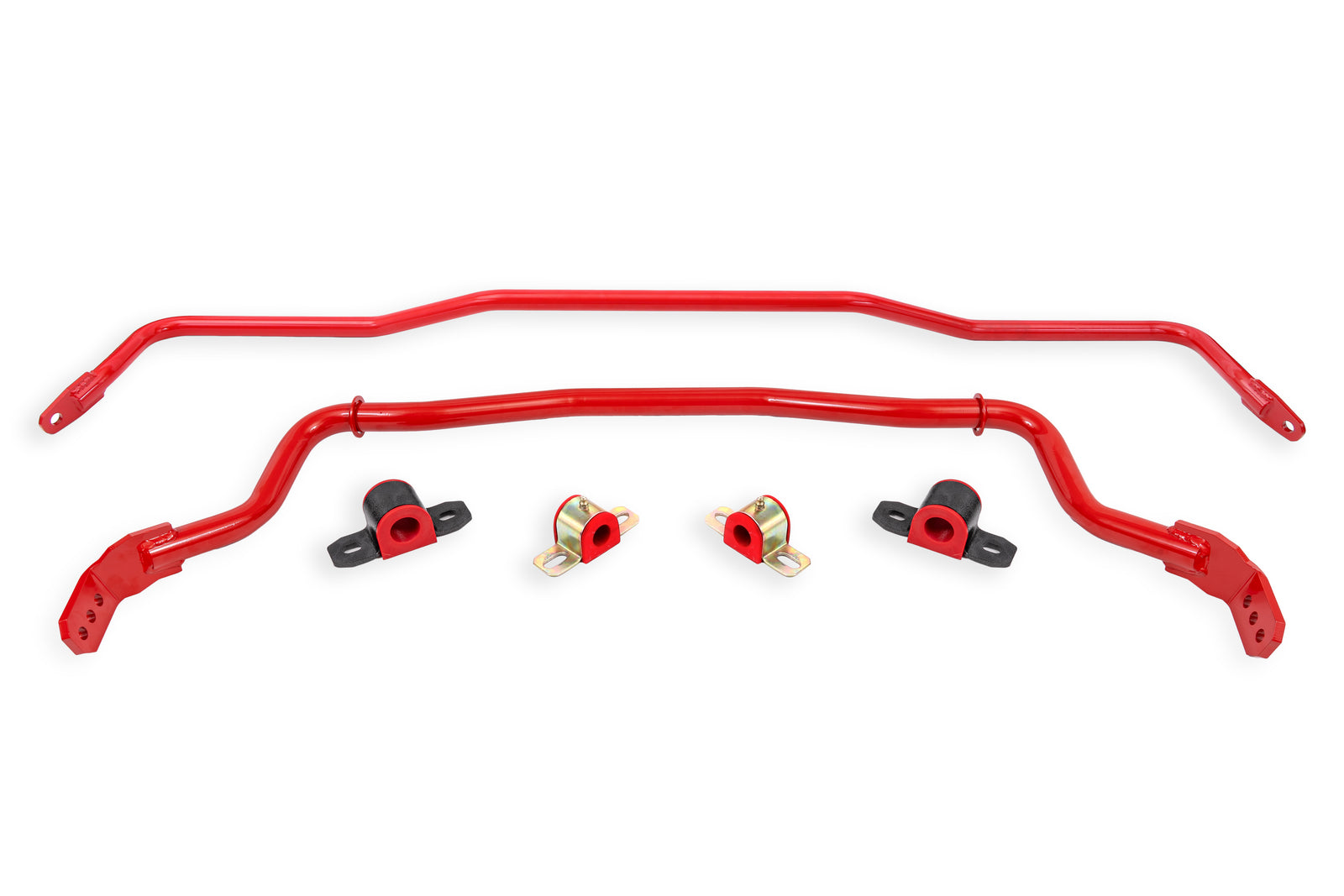 BMR 15-23 S550 Mustang Sway Bar Kit with Bushings Front and Rear Red - SB760R