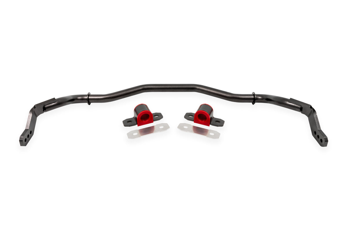 BMR 15-23 S550 Mustang Sway Bar Kit Front Hollow 38mm 3-Hole Adjustable Black Hammertone - SB764H
