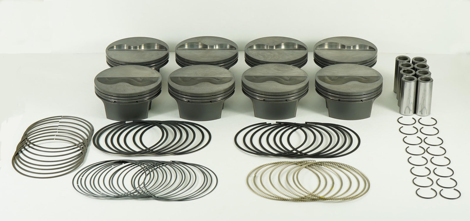 Mahle MS Piston Set SBC 361ci 4.050in Bore 3.5in Stroke 6.0in Rod .927 Pin -9cc 12.0 CR Set of 8 - 197726850