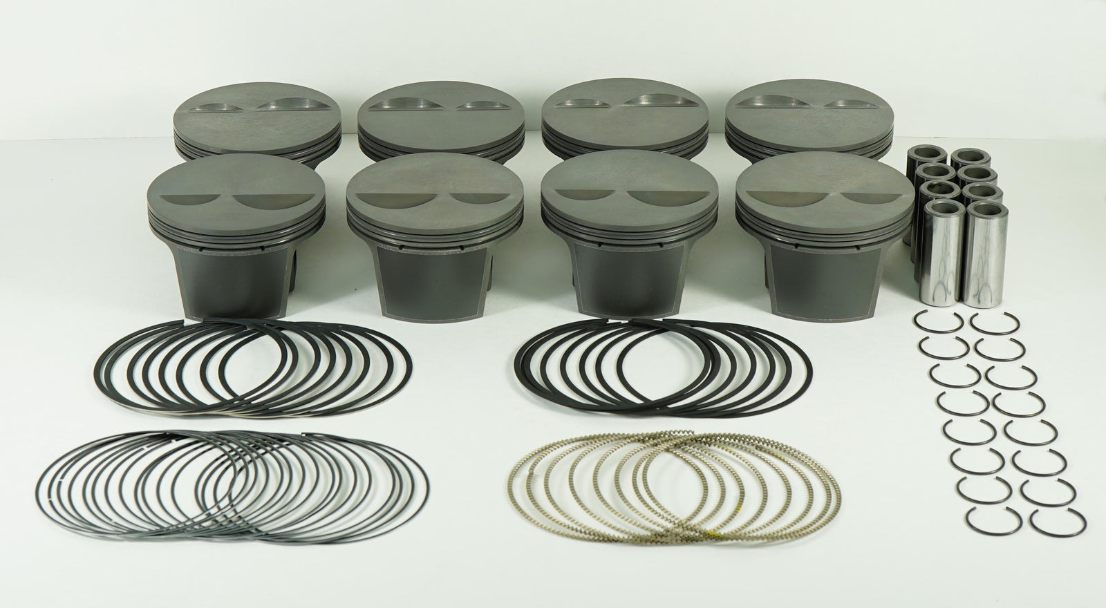 Mahle MS Piston Set SBC 358ci 4.030in Bore 3.500stk 6.000in Rod .0927in Pin -2cc 10.8 CR Set of 8 - 930206630