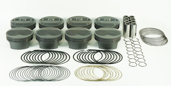 Mahle MS Piston Set SBC 435ci 4.165in Bore 4.000in Stroke 6.0in Rod 0.927 Pin 4cc 13.9 CR Set of 8 - 930208865