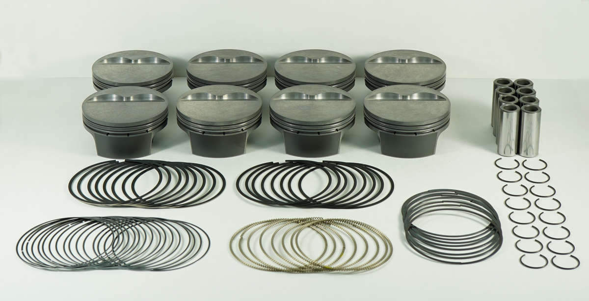 Mahle MS Piston Set Chevy SB 440ci 4.185in Bore 4.000in Stroke 6.0 Rod .927 HD Pin 9cc 12.4CR - 930201285