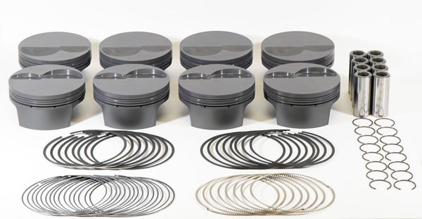Mahle MS Piston Set SBF 333ci 4.040in Bore 3.25in Stroke 5.4in Rod .927 Pin -6cc 10.0 CR Set of 8 - 930250140