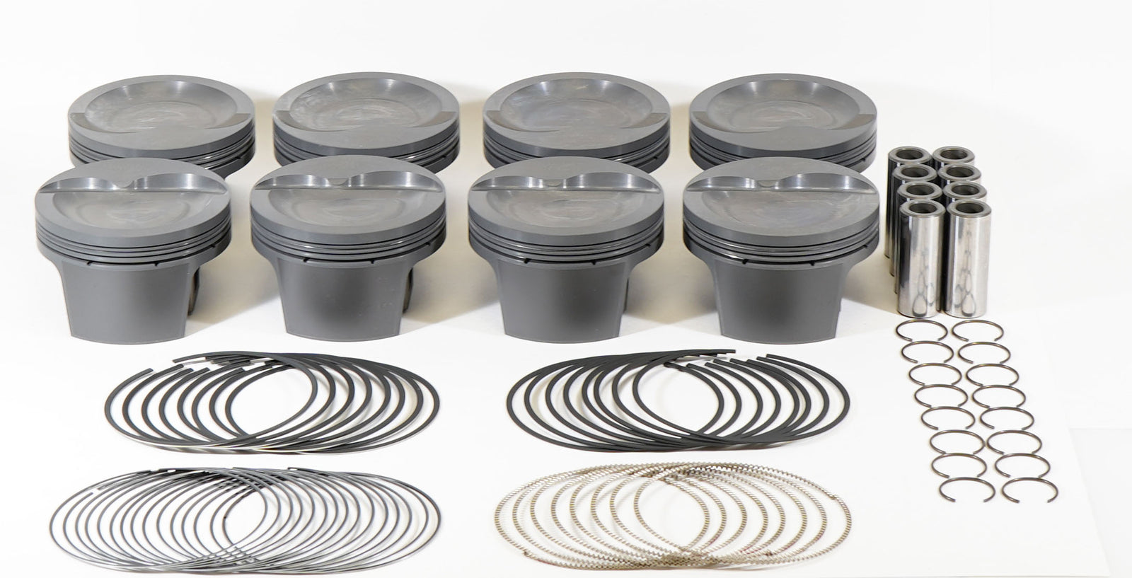 Mahle MS Piston Set SBF 375ci 4.132in Bore 3.5in Stroke 6.2in Rod .927 Pin -6cc 10.6 CR Set of 8 - 930244432 — Mahle Motorsport (family-generic image)