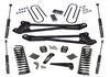 Superlift 13-18 Dodge Ram 3500 4WD 4in Lift Kit Replacement Radius Arms w/ Superlift Shocks - K144 - front view