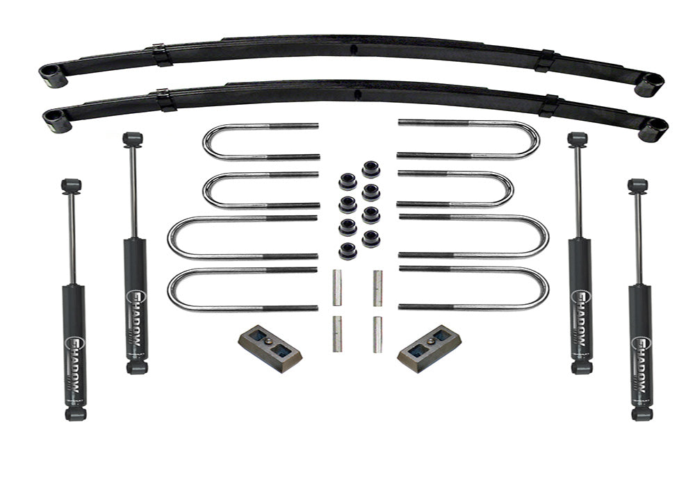 Superlift 73-91 Chevy K10/GMC K15 4WD 2.5in Lift Kit - Rear Block Kit w/ Superlift Shocks - K414 - front view