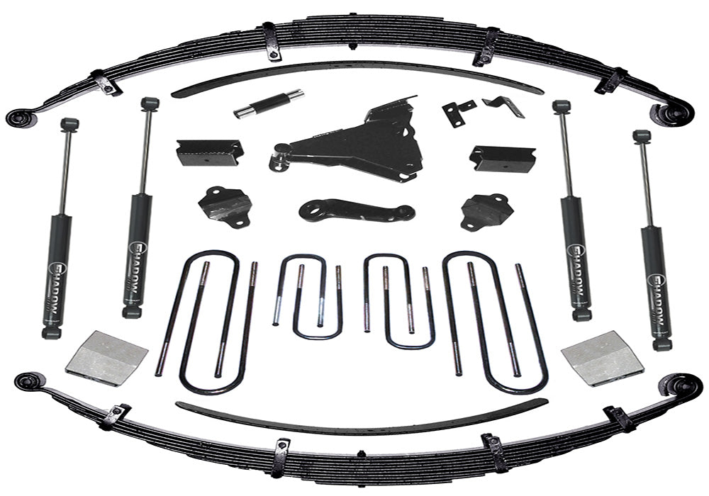 Superlift 00-04 Ford F-250/F-350 SuperDuty 4WD 8in Lift Kit w/ Superlift Shocks - K644 - front view