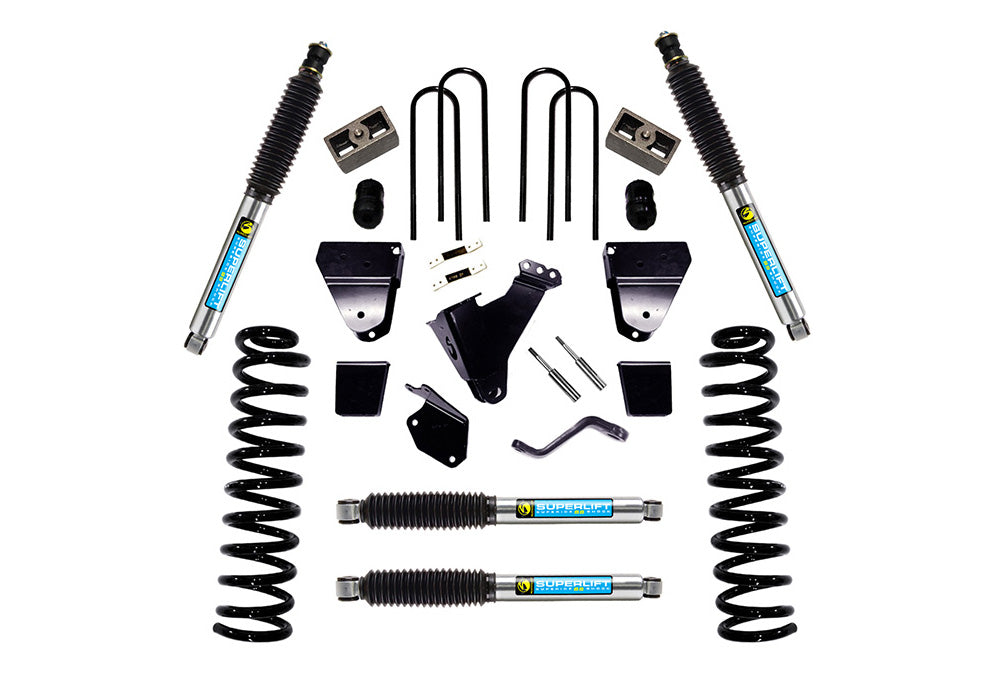 Superlift 05-07 Ford F-250/F-350 SuperDuty 4WD 6in Lift Kit w/ Bilstein Shocks - K806B - front view