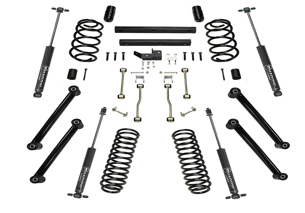 Superlift 03-06 Jeep Wrangler TJ 4in Lift Kit w/ Superlift Shocks - K843 - front view