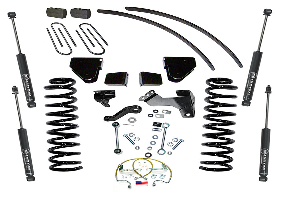 Superlift 08-10 Ford F-250/F-350 SuperDuty 4WD 6in Lift Kit w/ Superlift Shocks - K856 - front view