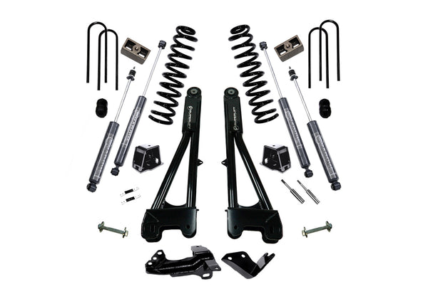 Superlift 05-07 Ford F-250/F-350 SuperDuty 4WD 4in Lift Kit w/ Repl Radius Arms & Bilstein Shocks - K975B - front view