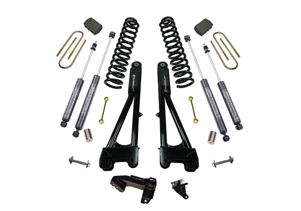Superlift 11-16 Ford F-250/F-350 SuperDuty 4WD 4in Lift Kit w/ Repl Radius Arms & Bilstein Shocks - K987B - front view