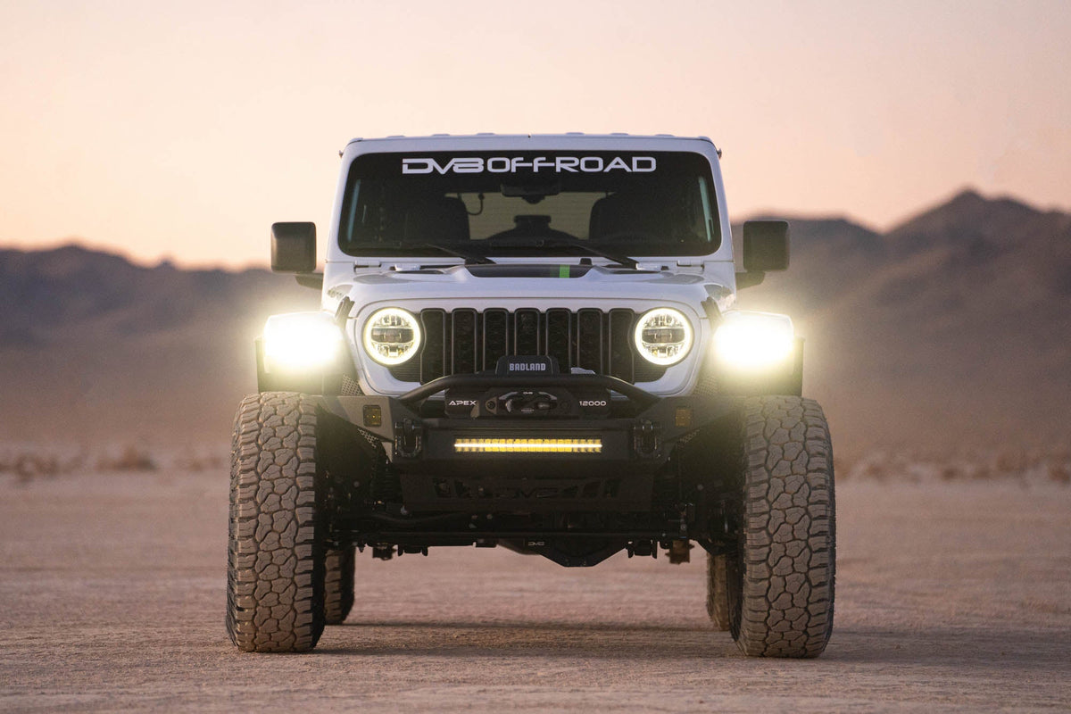 DV8 Offroad - 20-Inch Halo Elite Dual Row Light Bar w/ Accent Light - BE20EW200W-H