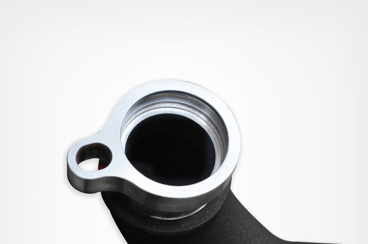 Injen 15-18 BMW M3(F80)/M4 (F82/83) 3.0L L6 Twin Turbo 2PC Aluminum Int. Charge Pipe - Wrinkle Black - SES1116ICPWB