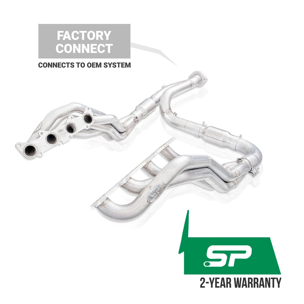 Stainless Works - 2021-2026 F-150 5.0L Stainless Power Header Kit Factory Connect - SFT21HCATY