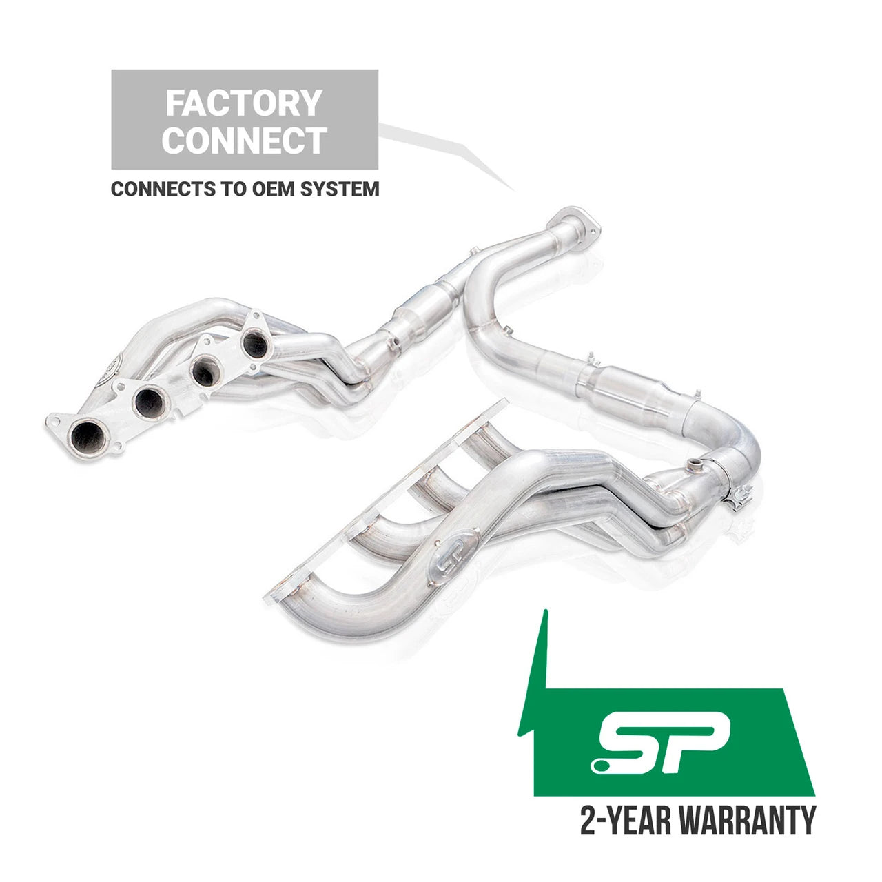 Stainless Works - 2021-2026 F-150 5.0L Stainless Power Header Kit Factory Connect - SFT21HCATY