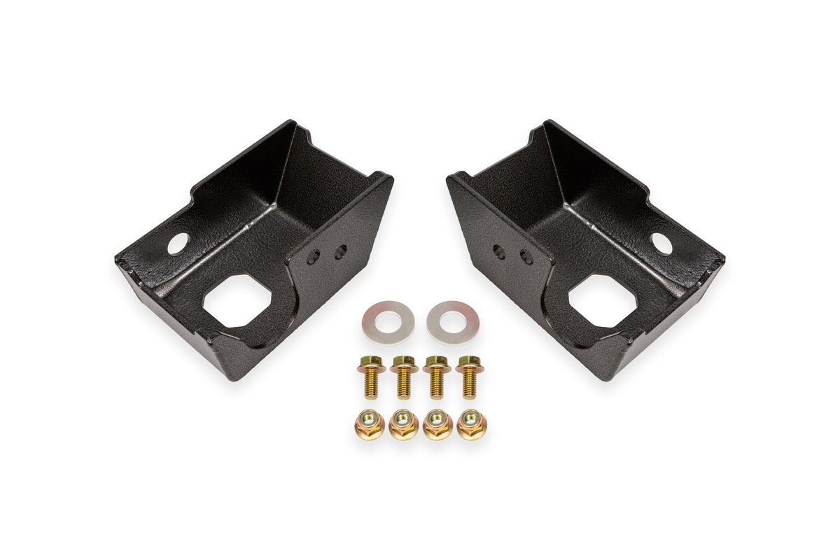 BMR 21-24 Ford Bronco Rear Shock Mount Skid Plates - Black Hammertone - SG1860H