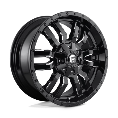 Fuel Off-Road Aluminum Wheels 20X9 Sledge D595 Gloss Black Milled