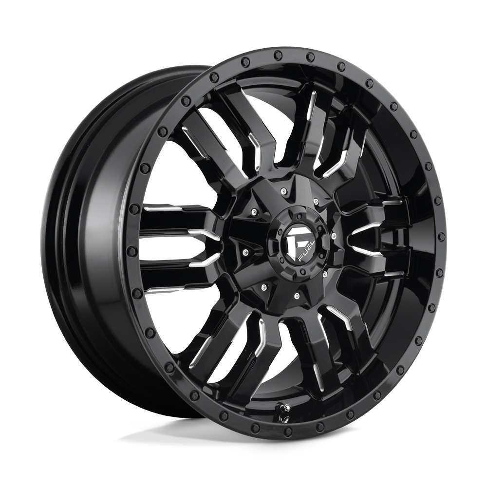 Fuel Off-Road Aluminum Wheels 20X9 Sledge D595 Gloss Black Milled