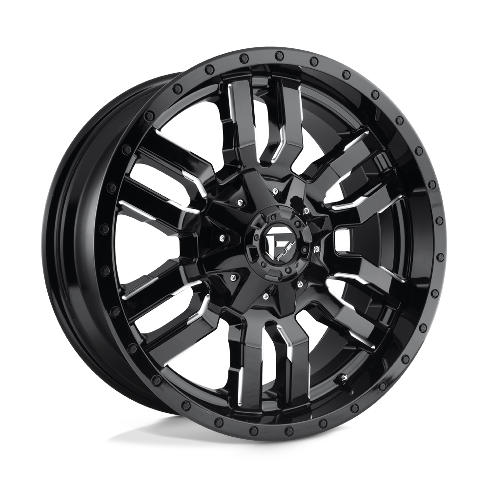 Fuel Off-Road Aluminum Wheels 24X14 Sledge D595 Gloss Black Milled