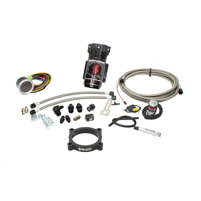 Snow Performance 11-17 Mustang Stg 2 Boost Cooler F/I Water Inj. Kit (SS Brded Line/4AN Fittings) w/ - SNO-2132-BRD-T