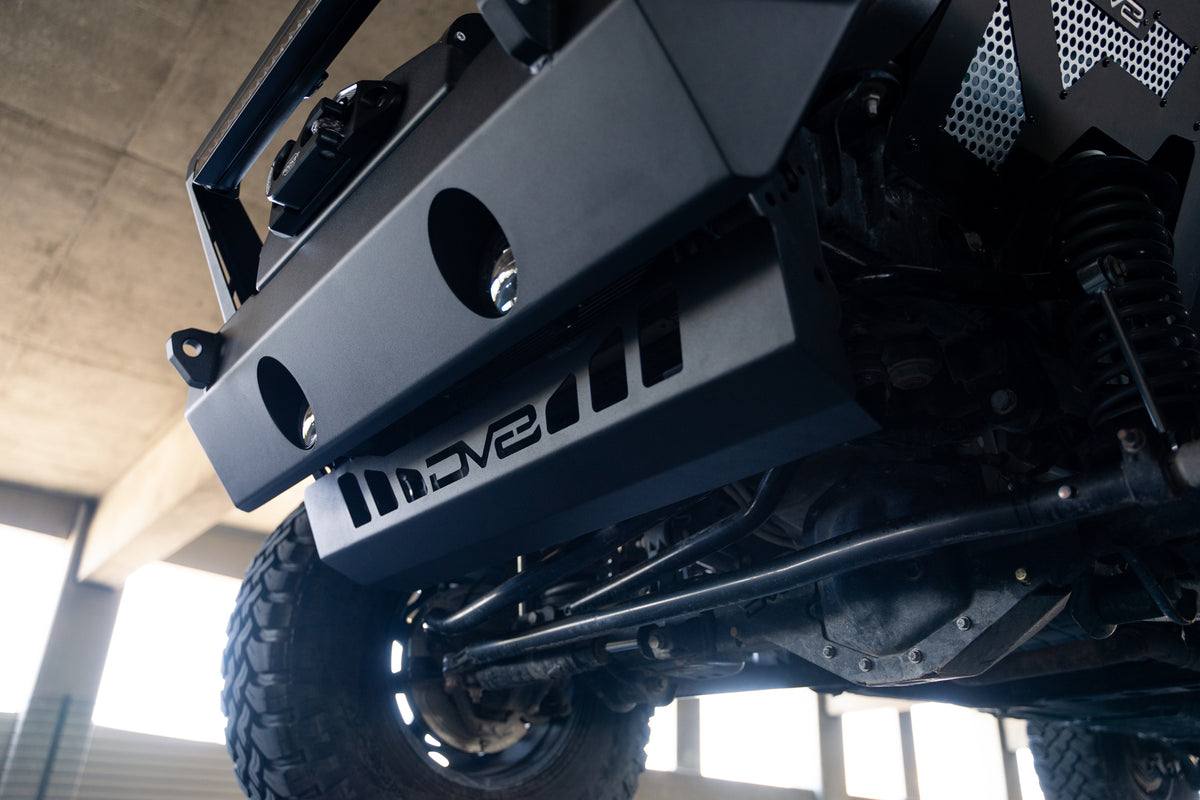 DV8 Offroad - JL/JT Front Bumper Sway-Bar Disconnect Motor Skid Plate - SPJL-02