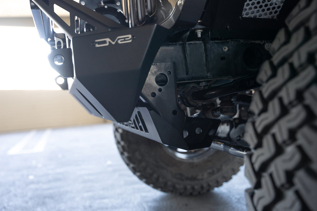 DV8 Offroad - JL/JT Front Bumper Sway-Bar Disconnect Motor Skid Plate - SPJL-02