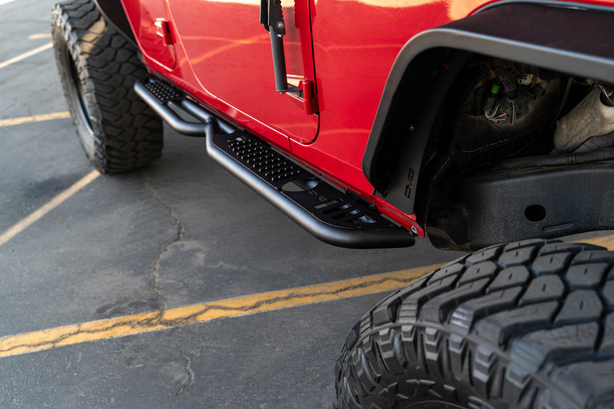 DV8 Offroad - 4-Door Jeep Wrangler JK OE Plus Side Steps - SRJK-08