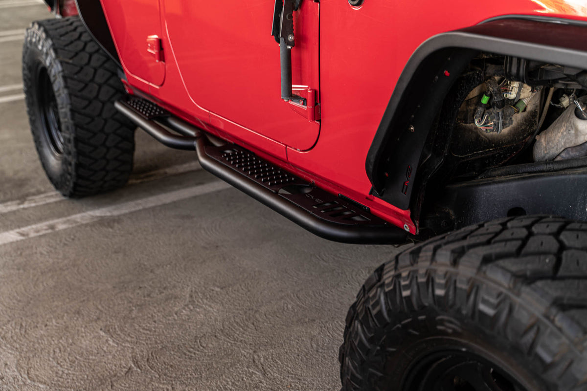 DV8 Offroad - 4-Door Jeep Wrangler JK OE Plus Side Steps - SRJK-08