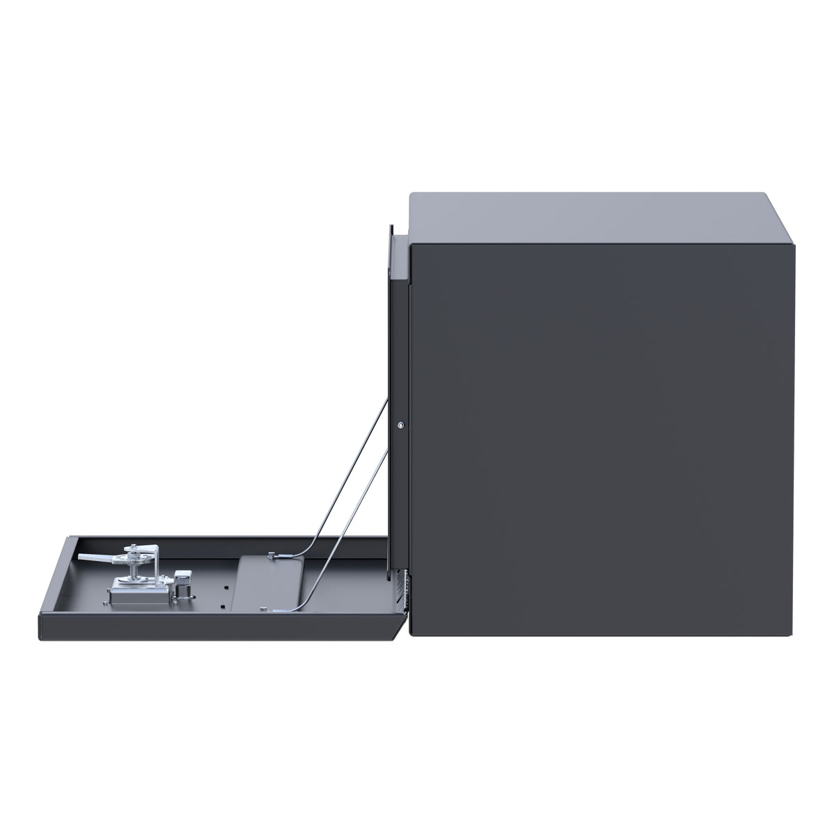UWS ST-TBUB-24-MB Matte Black Steel 24" Single-Door Underbody Tool Box