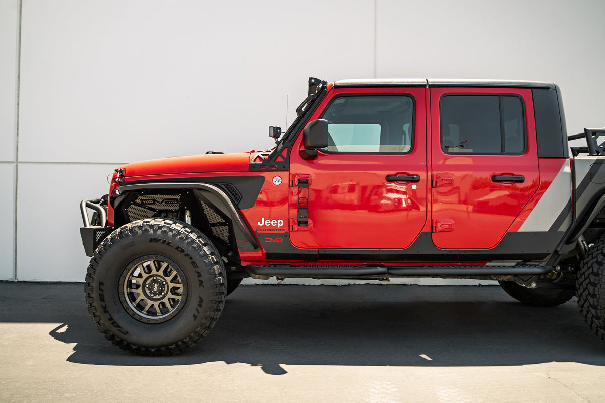 DV8 Offroad - Jeep Wrangler JK/JL & Gladiator JT Hinge Mounted Steps - STJL-04