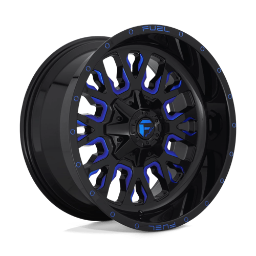 Fuel Off-Road Aluminum Wheels 17X9 Stroke D645 Gloss Black W/ Blue Tint
