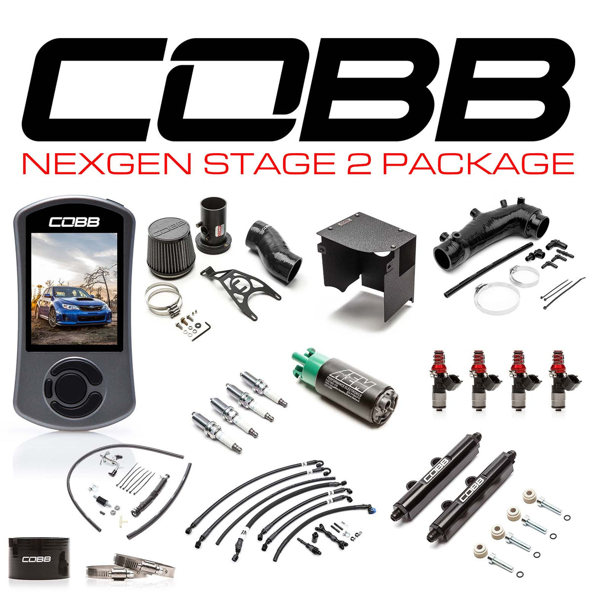 Cobb 08-14 Subaru STI NexGen Stage 2 Power Package - Black - SUB003NG2S1-BK