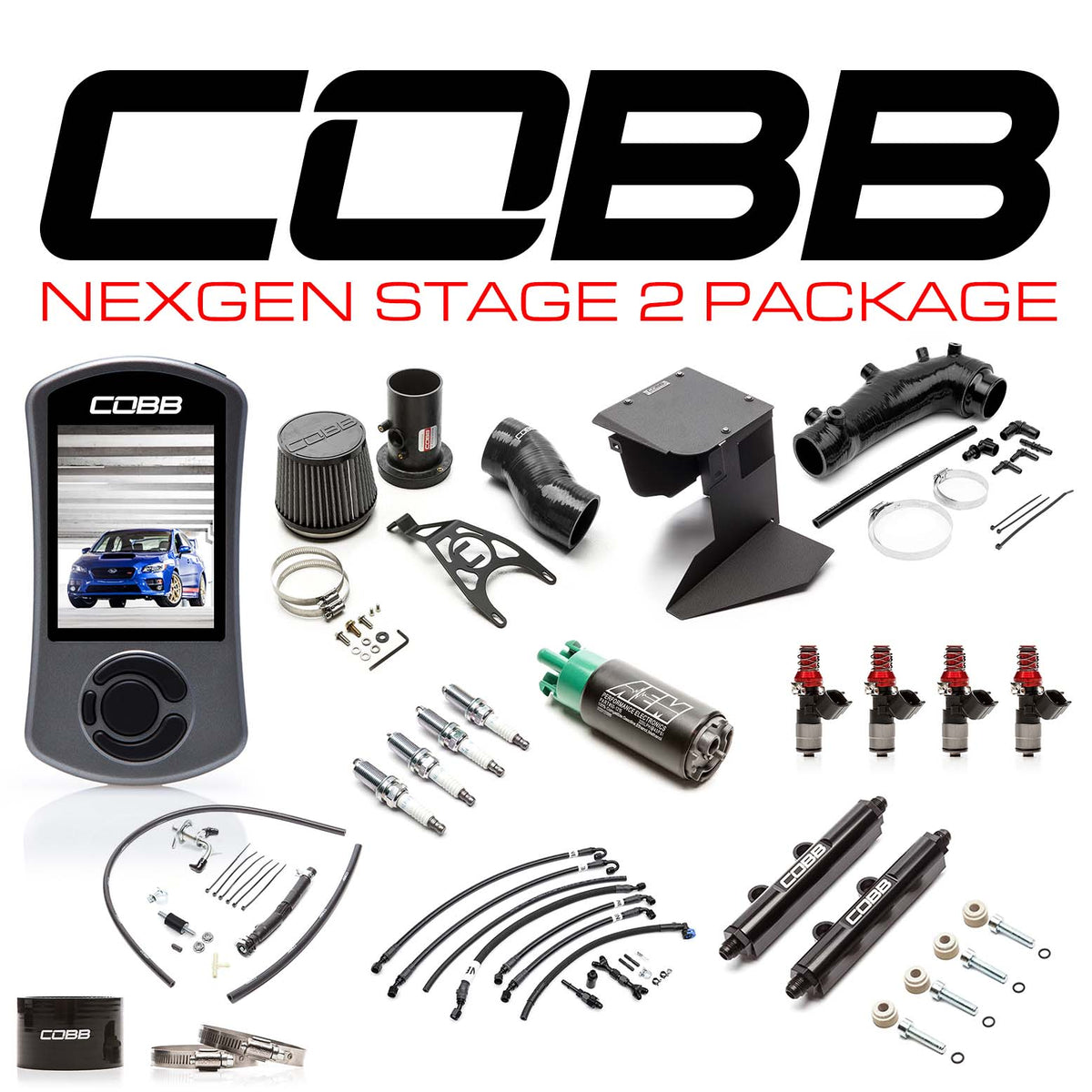 Cobb 15-18 Subaru STI NexGen Stage 2 Power Package - Black - SUB004NG2S1-BK