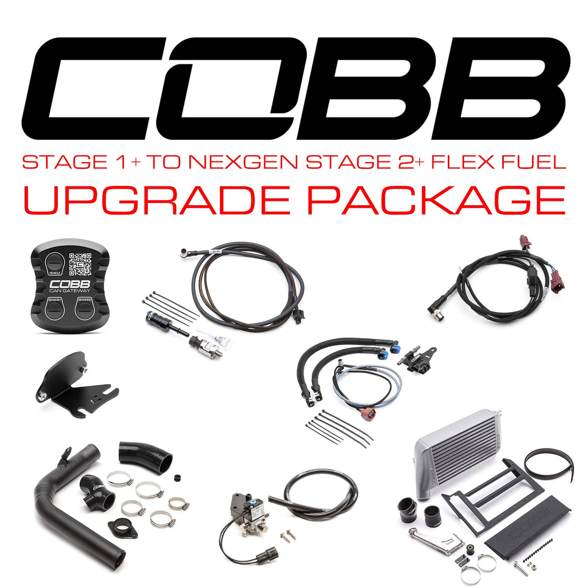 Cobb 18-21 Subaru WRX Stage 1+ to NexGen Stage 2 + CAN Flex Fuel Power Package - Silver - SUB004NG2W-SL2FF-S1P-UP