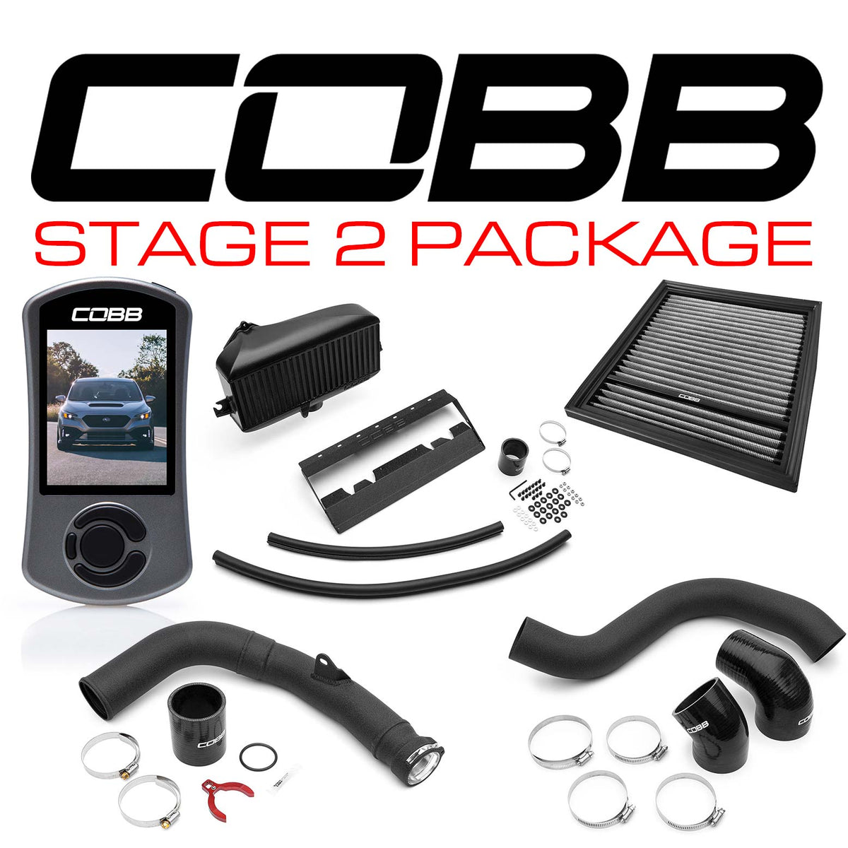 Cobb 22-25 Subaru WRX Stage 2 Power Package - Black - SUB0060020-BK