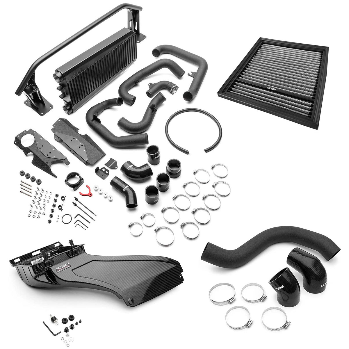 Cobb 2022+ Subaru WRX FMIC + Redline Intake Package - Black - SUB006FMICRED-BK