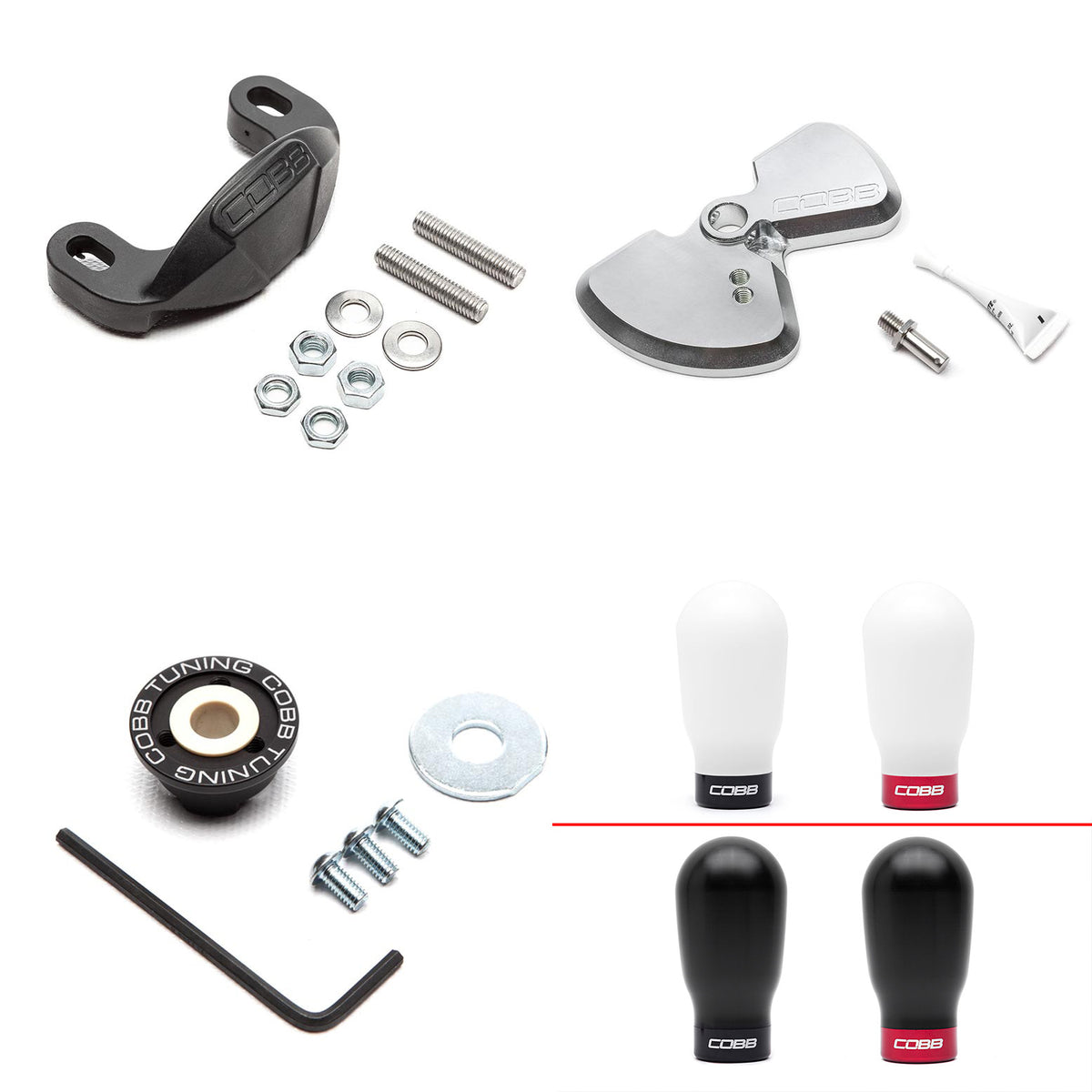 Cobb 15-25 Subaru WRX Stage 1+ Drivetrain Package (Tall Weighted Shift Knob) - Black - SUB0DT011P-TW-BK
