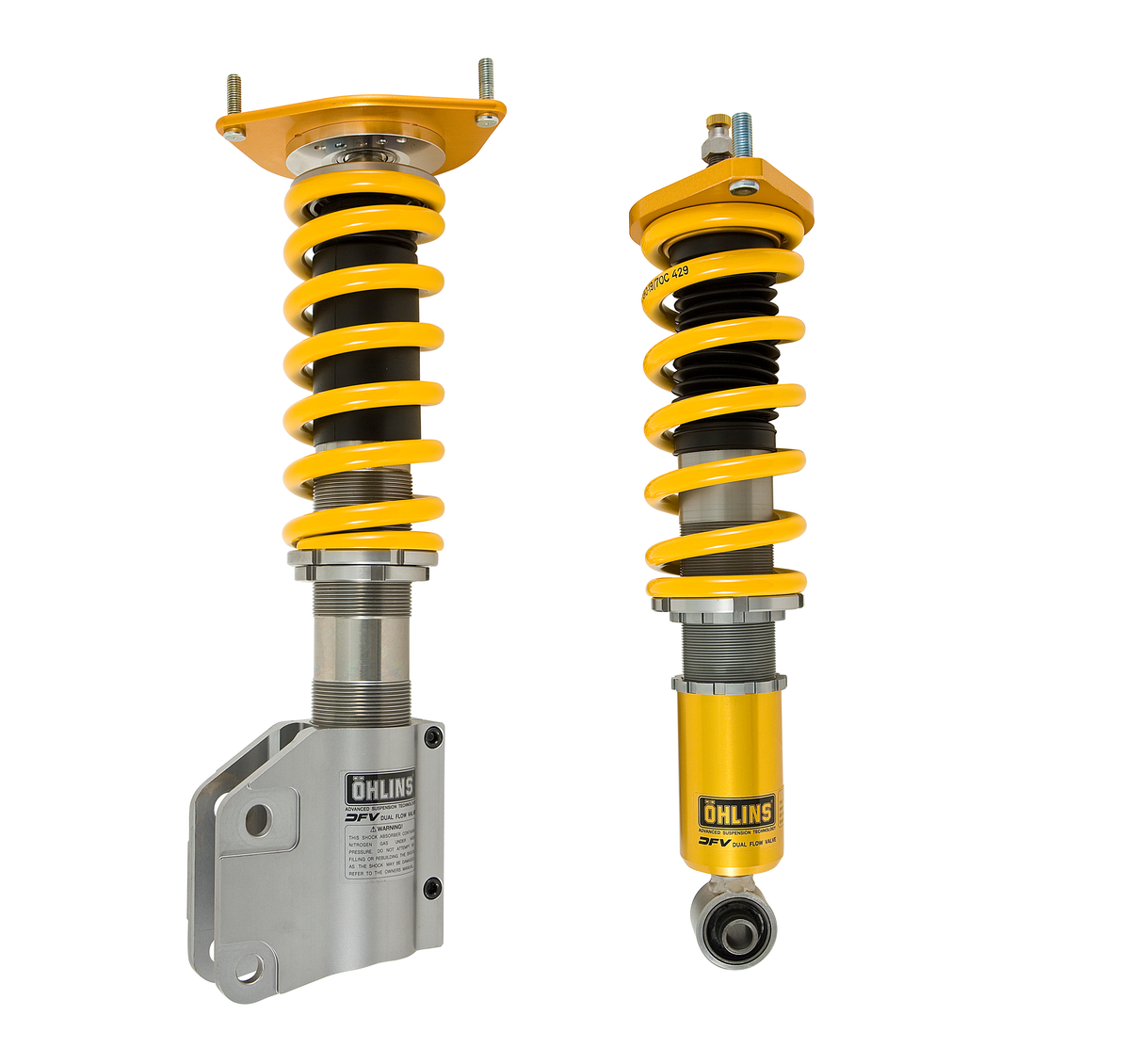 Ohlins 08-21 Subaru WRX STi (GR/VA) Road & Track Coilover System - SUS MI10S1 for 2008-2021 Subaru WRX STI - front view
