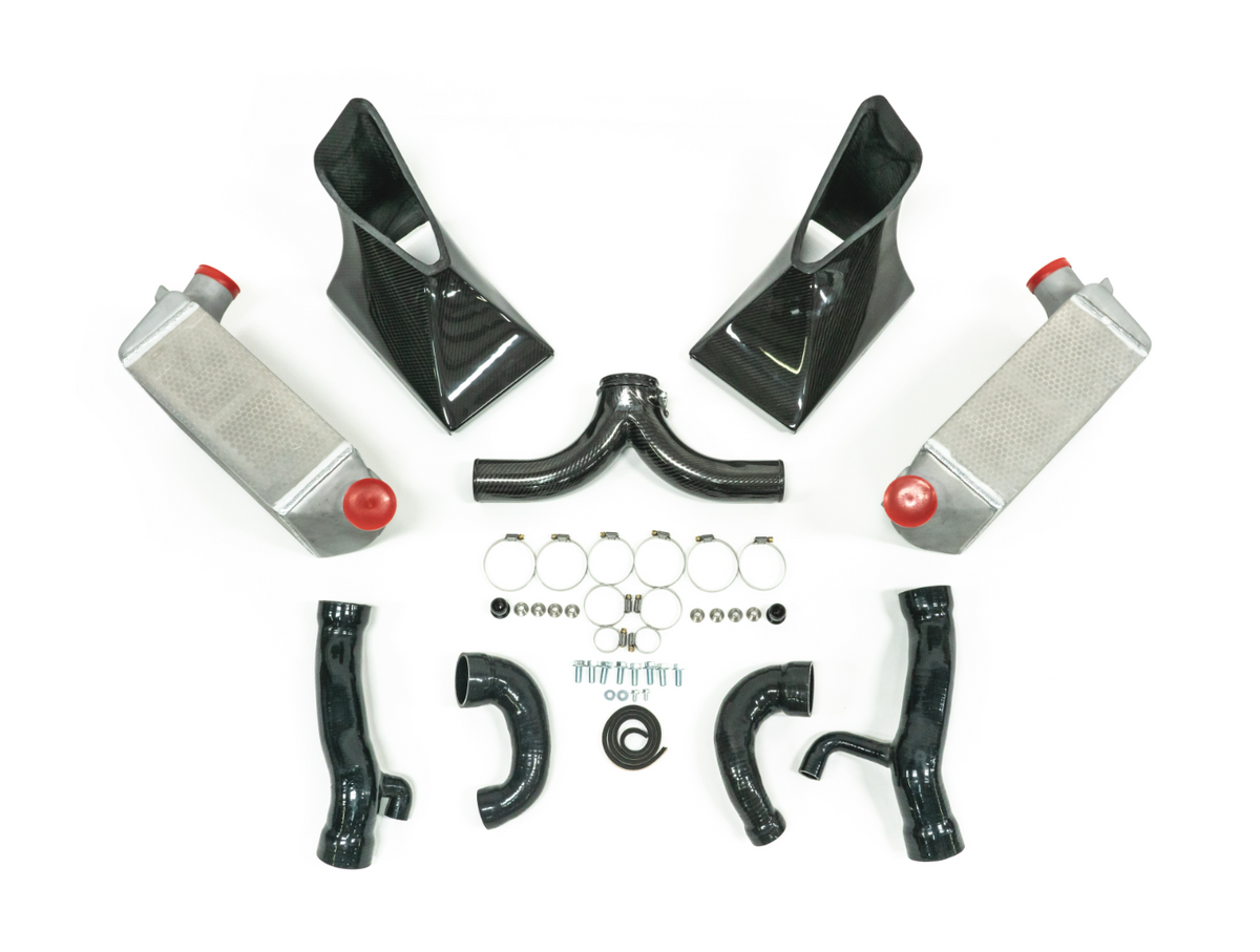 AMS Performance Porsche 997.1TT Alpha Intercooler System (For Stock Framed Turbos) - ALP.09.09.0001-2