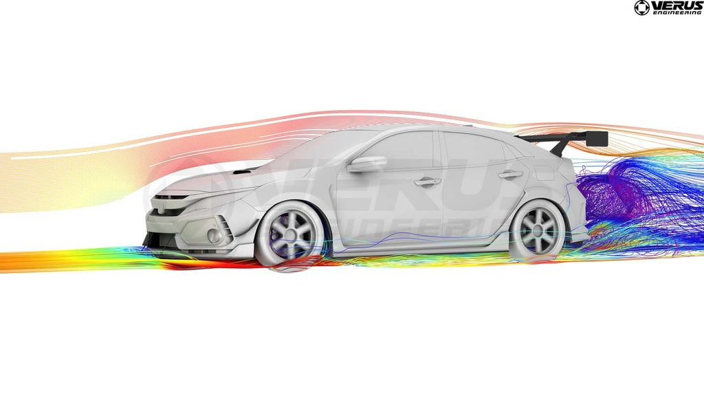 Verus - Side Splitters for 2017-2021 FK8 Honda Civic Type R - A0588A for 2017-2021 Honda Civic Type R - close-up