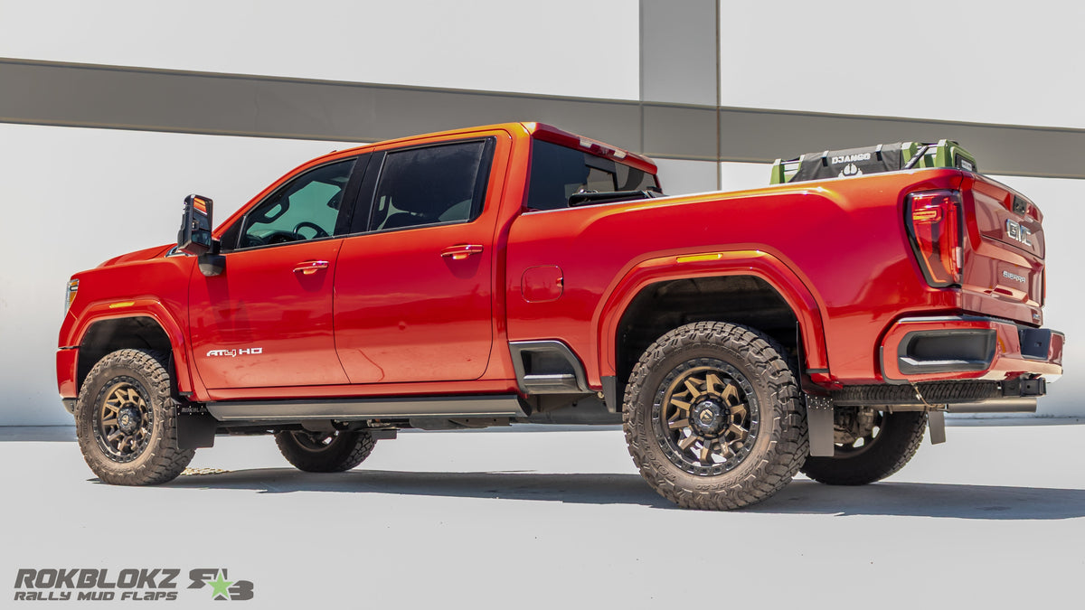 RokBlokz - GMC Sierra 2500/3500 2020+ Step-Back Mud Flaps