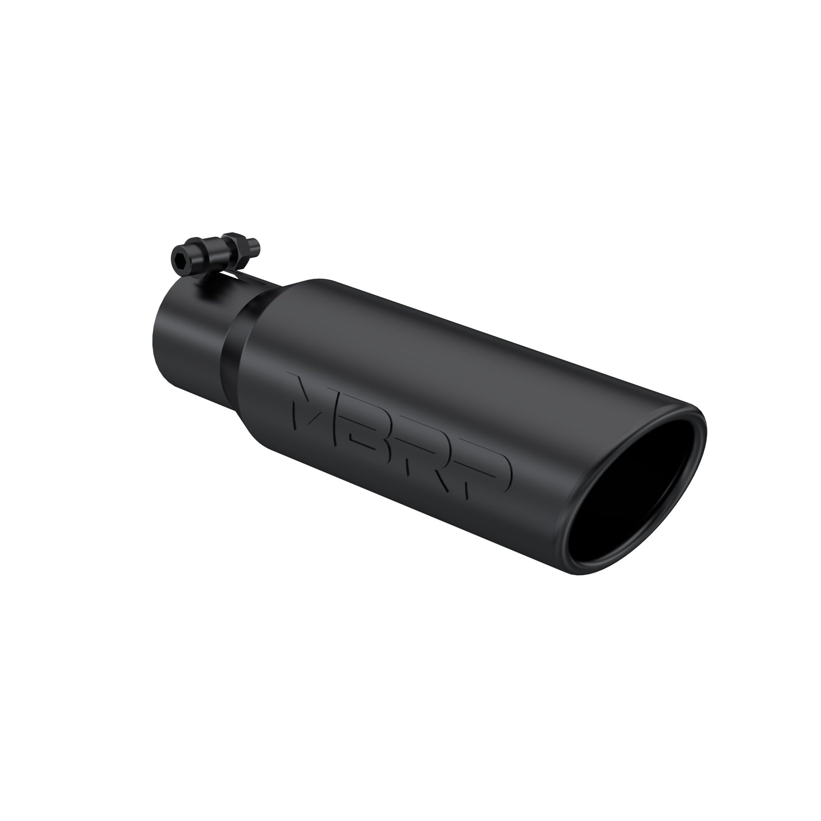 MBRP Universal Tip 3in O.D. Angled Rolled End 2 inlet 12 length - Black Finish - T5113BLK
