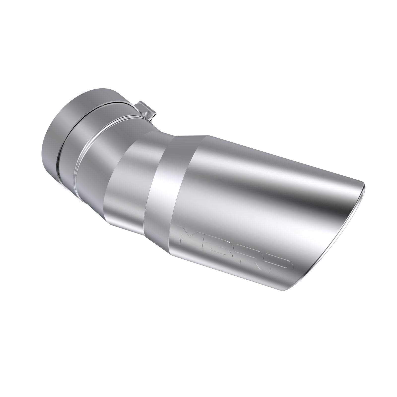 MBRP Universal Tip 6in OD 5in Inlet 15.5in Length 30 Deg Bend Angled Rolled End T304 - T5154