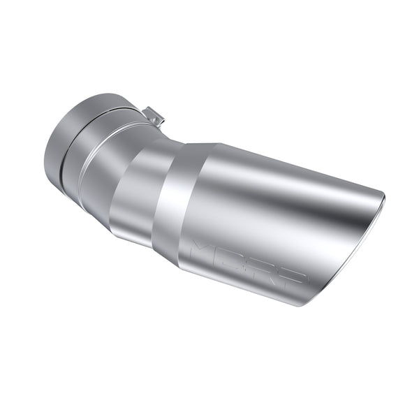 MBRP Universal Tip 6in OD 5in Inlet 15.5in Length 30 Deg Bend Angled Rolled End T304 - T5154
