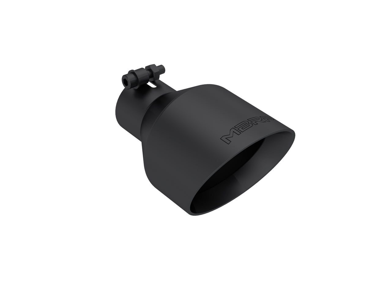 MBRP Black-Coated Tip 2.5in ID, 5in OD Out, 8in Length, Angle Cut, Dual Wall - T5203BLK