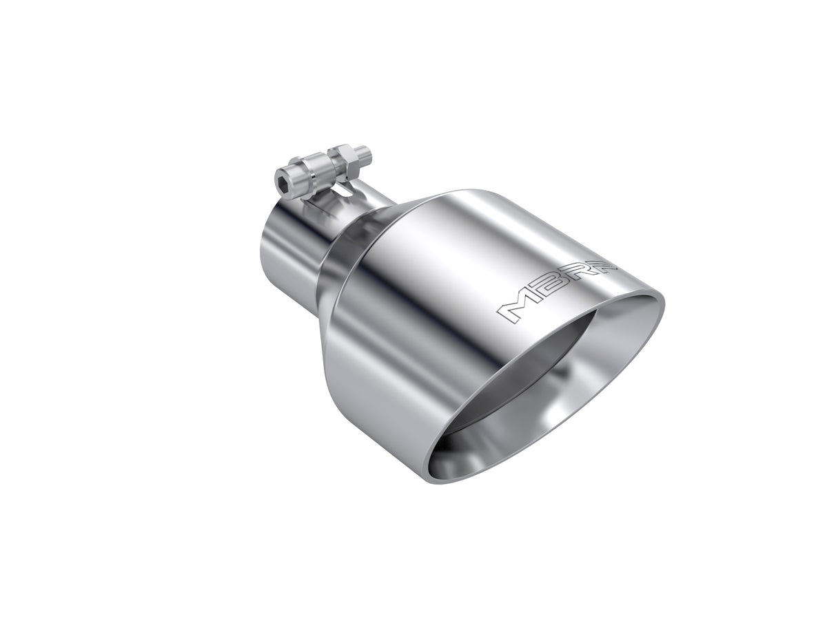 MBRP T304 SS Tip 2.5in ID, 5in OD Out, 8in Length, Angle Cut, Dual Wall - T5203