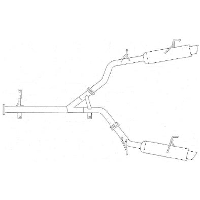 Revel Medallion Touring-S Catback Exhaust - Dual Muffler/ Blue Tip 90-99 Mitsubishi 3000GT VR4 - T90034KR